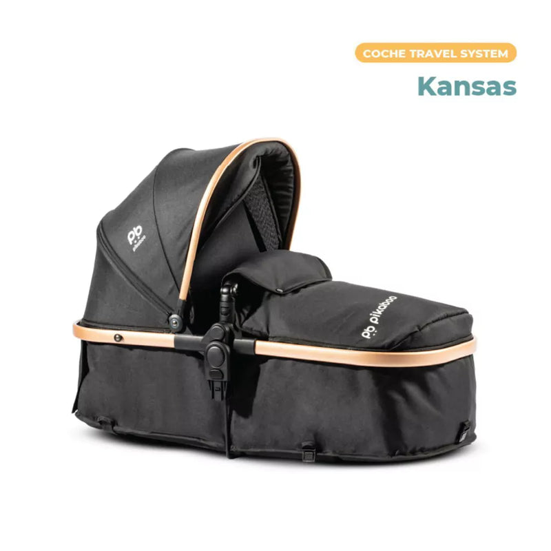 Coche Cuna Travel System Pikaboo Kansas Negro