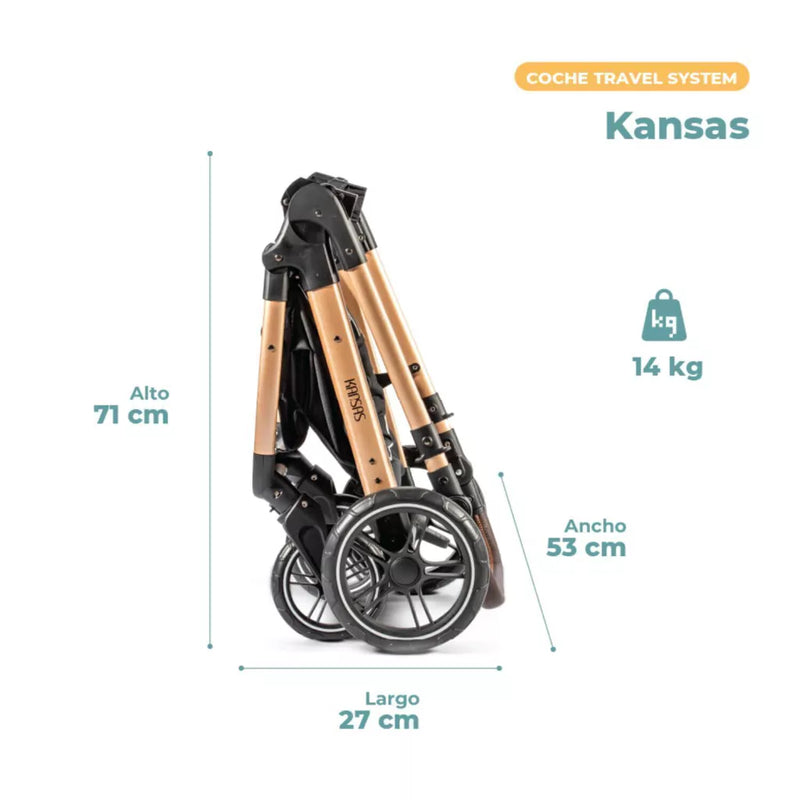 Coche Cuna Travel System Pikaboo Kansas Negro